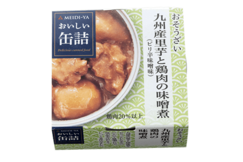 つまみ:缶詰:家飲み:料理:高級缶詰:明治屋:おいしい缶詰 おそうざい九州産里芋と鶏肉の味噌煮