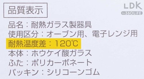 耐熱温度差について ガラス保存容器おすすめ イメージ