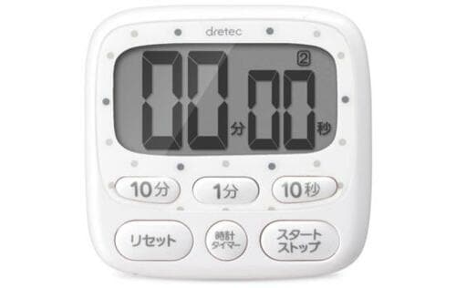 ドリテック(dretec):時計付大画面タイマー T-566 WT:キッチンタイマー