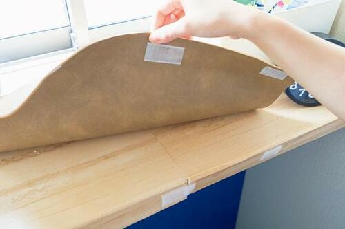 ポイント：つなぎ目はランチョンマットで隠す イメージ