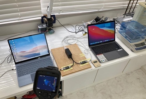 30分後の本体発熱度も測定 イメージ