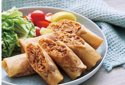 活用レシピ1:バタチキ春巻き