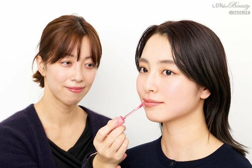 テスト1：仕上がり 青みピンクリップおすすめ イメージ