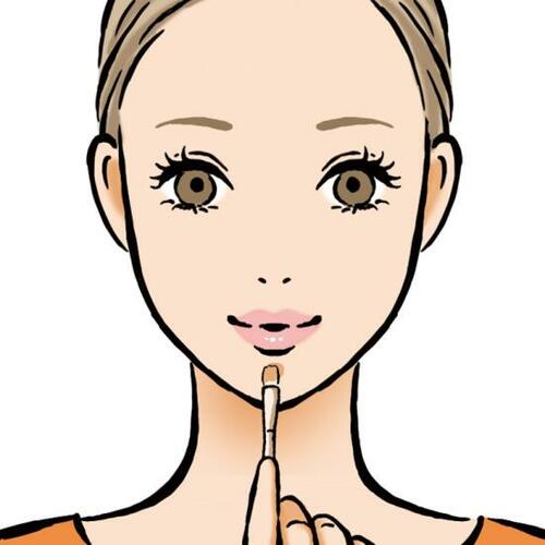 【STEP①】隠したいシミに合った色をのせる コンシーラーおすすめ イメージ
