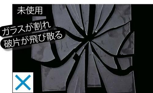 割れたガラスが全く飛び散りません! イメージ2
