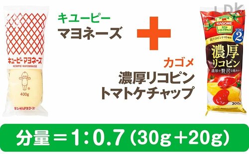 旨みが引き立つオーロラソースの黄金比は? ケチャップおすすめ イメージ