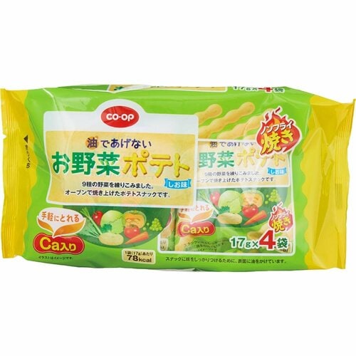 ヘルシーおやつおすすめ コープ 油であげないお野菜ポテト(しお味)(Ca) イメージ