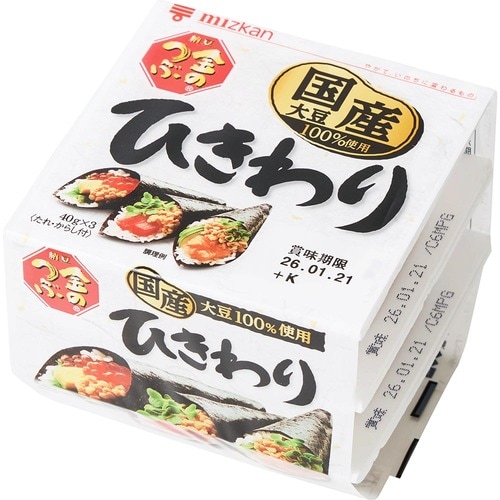 納豆おすすめ ミツカン 金のつぶ 国産ひきわり納豆 3P イメージ