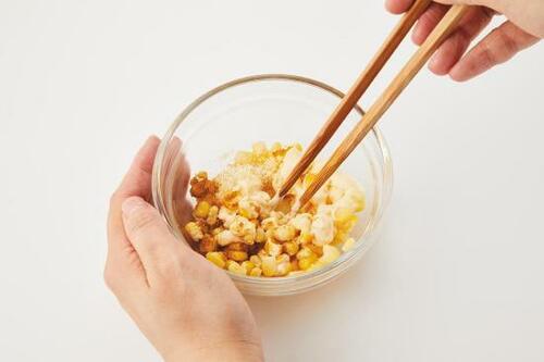 レシピ2:コーンのカレーマヨ和え
