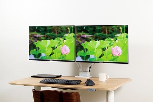 デュアルモニターアームを使うメリット デュアルモニターアームおすすめ イメージ2