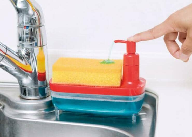 ワンプッシュで使えてスポンジまで置ける！ 食器用洗剤ディスペンサーおすすめベストバイ！