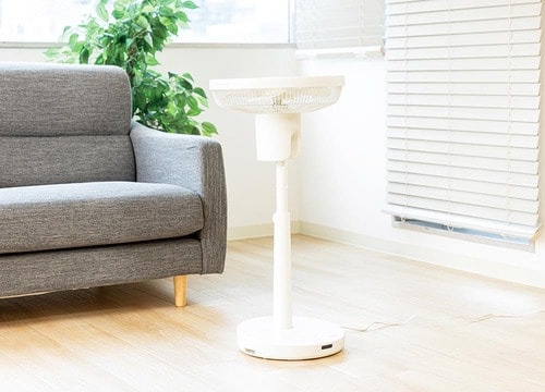 上は90度まで調節可能！ 扇風機おすすめ イメージ