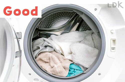 洗濯物の量は洗濯機の容量に対して3〜4割まで! 洗濯洗剤おすすめ イメージ2