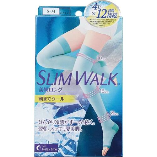 着圧ソックスおすすめ ピップ スリムウォーク 美脚ロング 朝までクール イメージ1