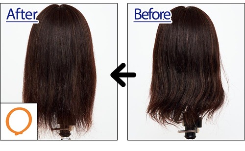 温風がかなり高温で毛先が少しパサつく イメージ