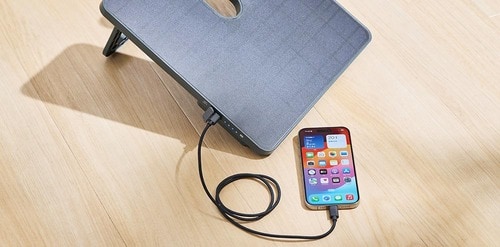モバイルバッテリーにもなる ソーラ充電扇風機おすすめ イメージ
