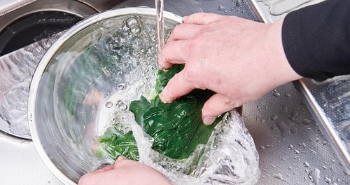 手順4：再度水で洗う イメージ