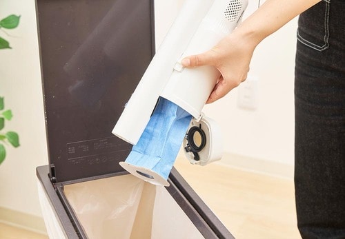 ゴミに触れずに捨てられる紙パック式 コードレス掃除機おすすめ イメージ