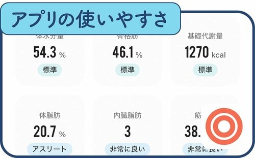 数値のよし悪しが一目でわかる 体重計・体組成計おすすめ イメージ