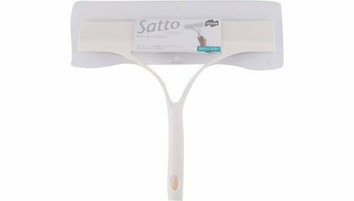 山崎産業:Satto:水切り:ワイパー:ホワイト:窓ふき:窓拭き:ワイパー:窓:スクイジー