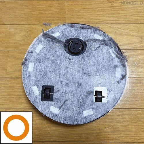 体感では7、8割がた取れました ダイソーのロボット掃除機おすすめ イメージ