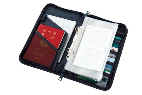 無印良品:MUJI:無印:携帯グッズ:ポリエステルパスポートケース・クリアポケット付:旅行グッズ