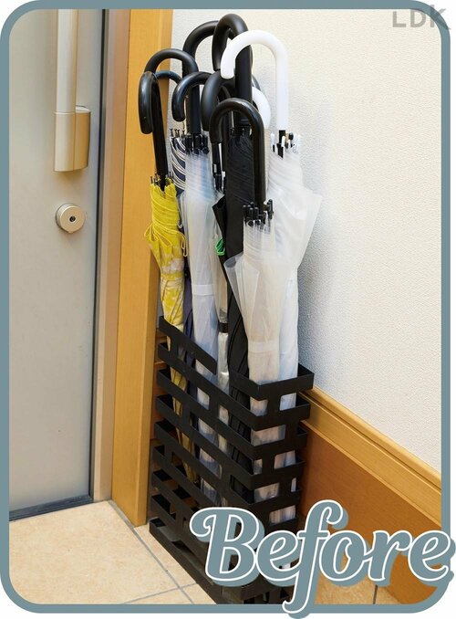 必要最小限の傘だけかけてスッキリ イメージ