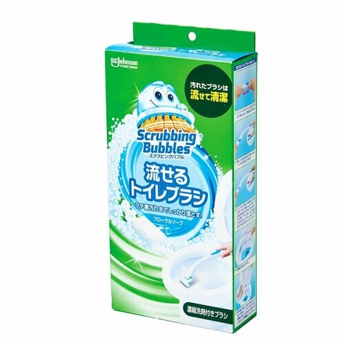  ジョンソン スクラビングバブル 流せるトイレブラシ フローラルソープ イメージ1
