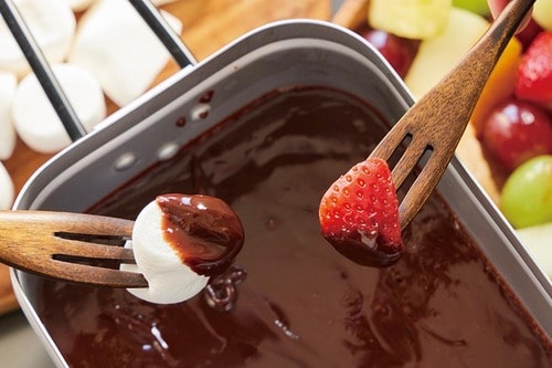 メスティンでチョコフォンデュもできる