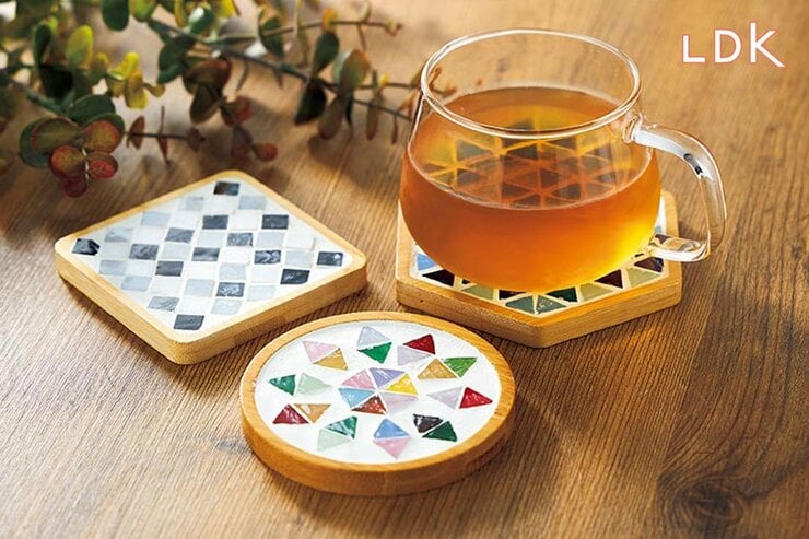 【ハンドメイド】ダイソー材料でもできる！ モザイクアートでかわいいコースター作り。LDKが紹介