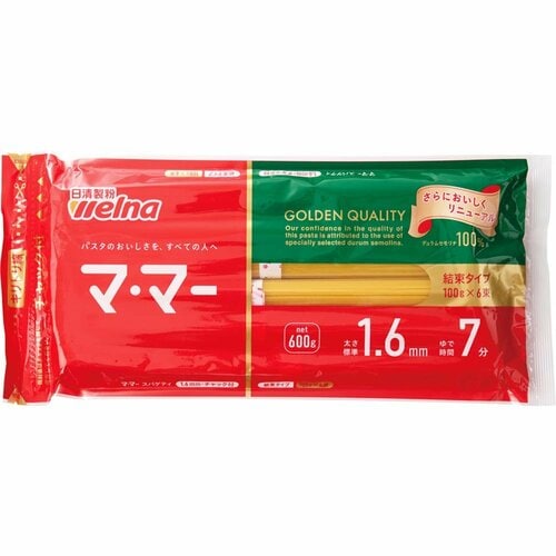 パスタおすすめ 日清製粉ウェルナ マ･マー チャック付 結束スパゲティ 1.6mm イメージ