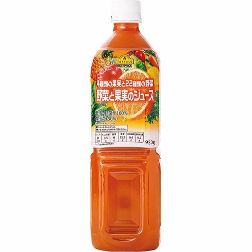 野菜ジュースおすすめ トップバリュ ベストプライス 4種類の果実と22種類の野菜 野菜と果実のジュース イメージ1