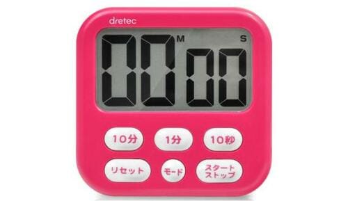 ドリテック(dretec):大画面タイマー「シャボン6」 T-542PK:キッチンタイマー