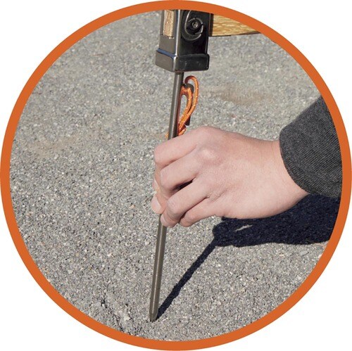 しっかり地面に刺さる イメージ