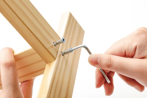 組み立て簡単！　ロール紙やペン 絵の具はちゃんと収納できます イメージ