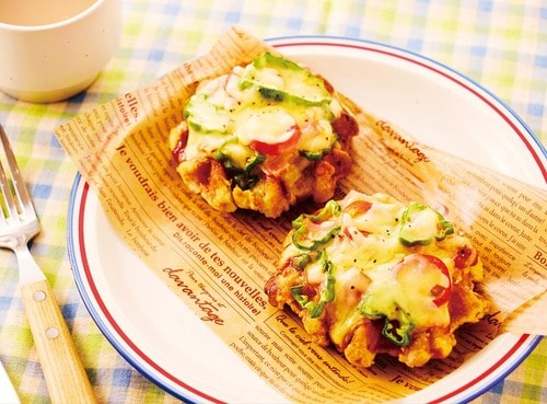 活用レシピ2:ワッフルピザ イメージ