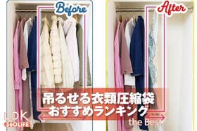 吊るせる衣類圧縮袋のおすすめランキング。100均など市販の人気商品をプロと比較