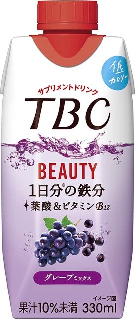 森永乳業「TBC 1日分の鉄分 グレープミックス」 鉄分ドリンクおすすめ イメージ