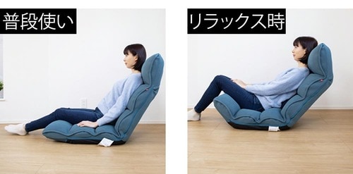 脚部を持ち上げるとお尻がズレずにフィット イメージ