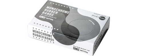 セリア:モノクロゴムバンド