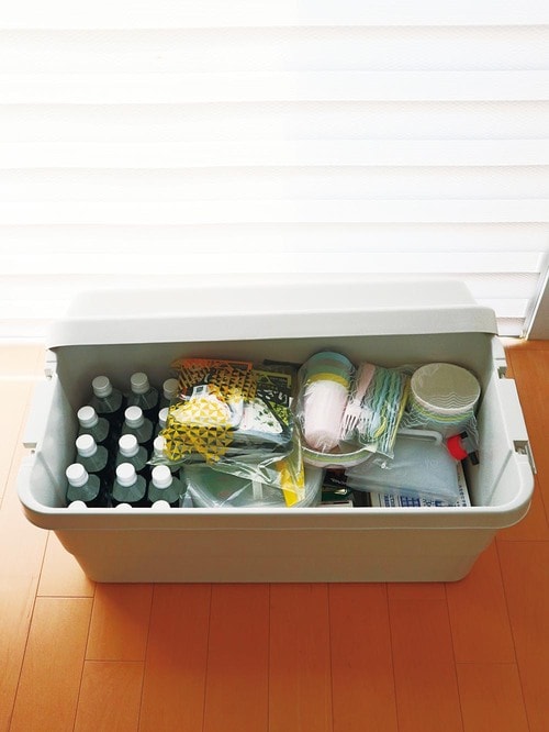 今まで収納に困っていた防災用品や備蓄食料に イメージ