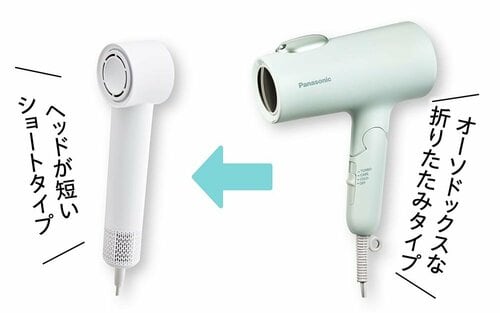 ヘッドがショートタイプのドライヤーが急増していた！ 1万円以下で買えるドライヤーおすすめ イメージ