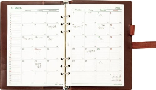 長年愛用したい本革手帳「スリムサイズA5 システム手帳」 イメージ2