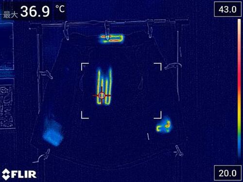 最も高温だったYoungzuth/Aokeou(OEM)「電熱ベスト」 イメージ2