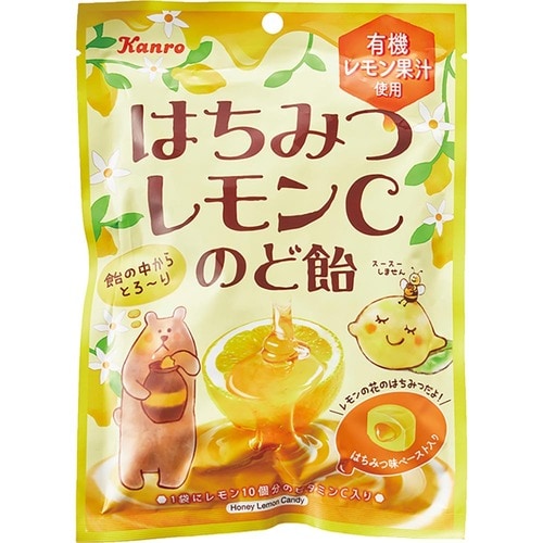 のど飴おすすめ カンロ はちみつレモンCのど飴 イメージ1