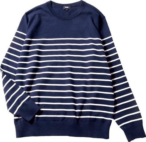 アイテム2：ユニクロ「ウォッシャブルコットン クルーネックセーター 」 イメージ