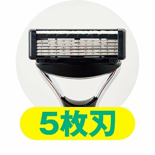 T字カミソリおすすめ コメリ L’CREST 替刃式カミソリ 5枚刃システムホルダー イメージ2