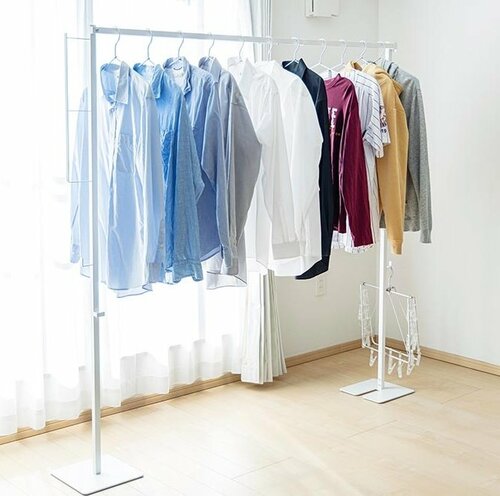 LDKベストバイ室内物干しおすすめ 山崎実業 tower 折り畳み室内物干し イメージ2