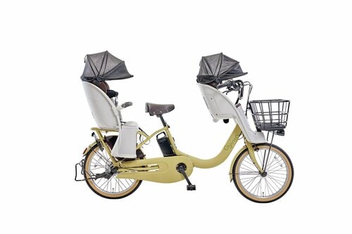 前後乗せタイプ:2人の子どもを同時に乗せられる 電動アシスト自転車おすすめ イメージ