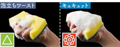 叶った2：濃密な泡が続いて洗い物が楽しくなる イメージ